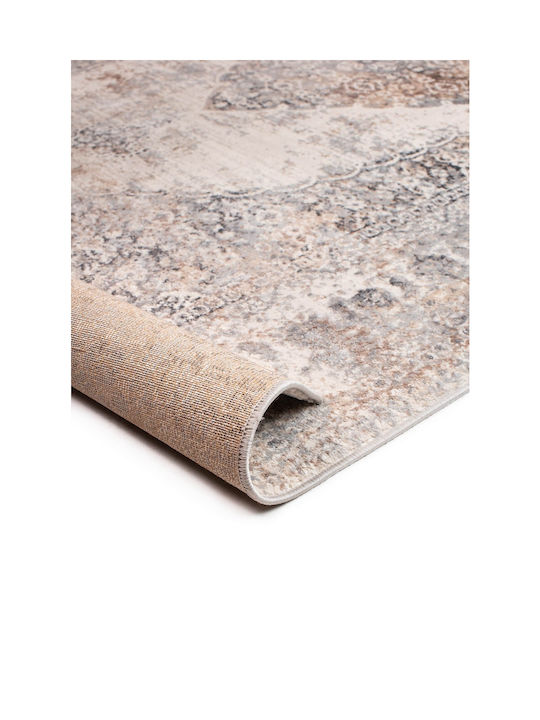 Viokarpet Fanci D173A Teppich Rechteckig Synthetisch,Polyester/Cotton/Leather Light Grey / Vizon