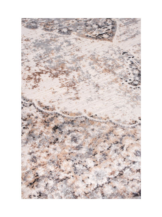 Viokarpet Fanci D173A Teppich Rechteckig Synthetisch,Polyester/Cotton/Leather Light Grey / Vizon