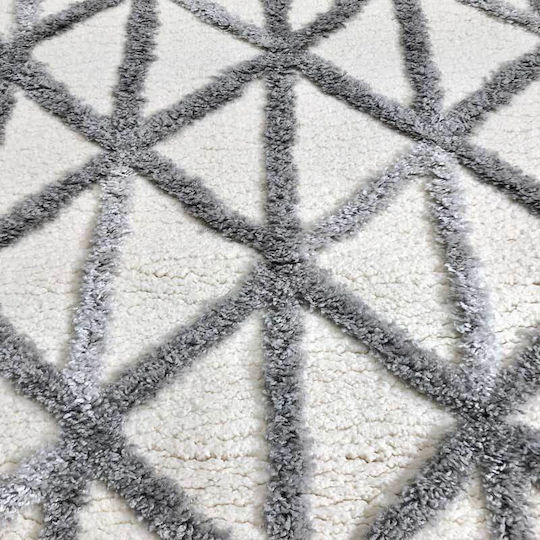 Koulis Carpets Thick 825 Rug Rectangular with Fringes Grey / Cream