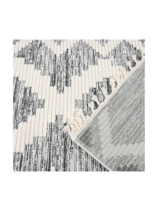 Balsan Monet Urban Covor Rectangular cu franjuri Anthracite / Grey / Ivory