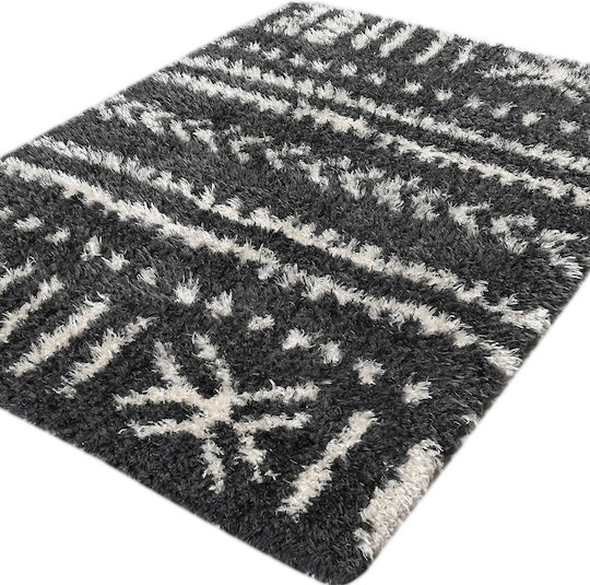 Balsan Flokati Килим Правоъгълена Shaggy Dark Grey / Beige