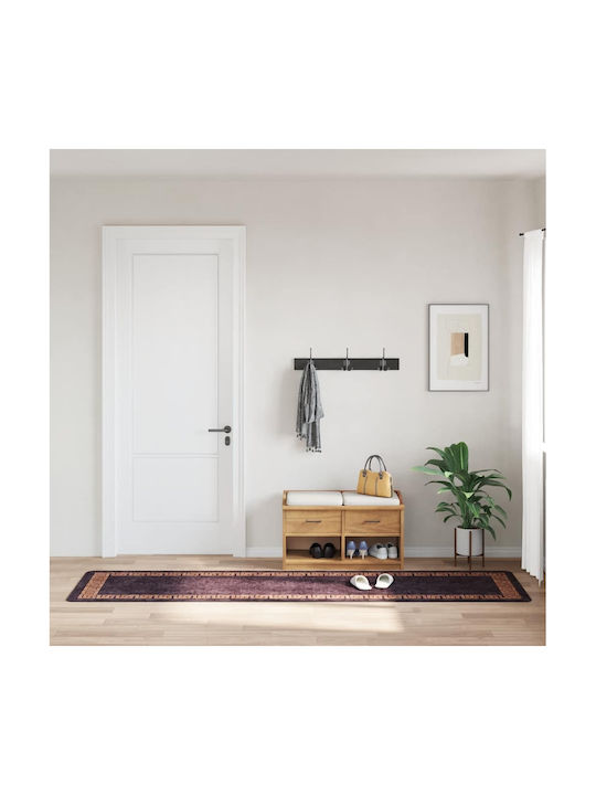 vidaXL Anti-slip Rug Rectangular Black / Gold