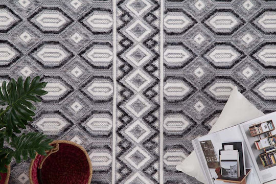 Royal Carpet Broadway 4842C Χαλί Ορθογώνιο με Κρόσια Gkri Skouro Leuko 240x300cm