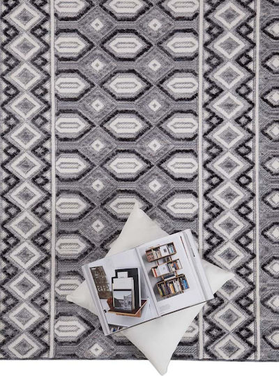 Royal Carpet Broadway 4842C Χαλί Ορθογώνιο με Κρόσια Gkri Skouro Leuko 240x300cm