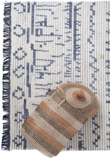 Royal Carpet Iris 191 Rug Rectangular with Fringes Cream / Blue
