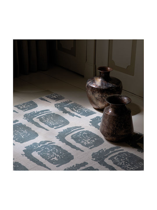 Ted Baker Woodblock Χειροποίητο Χαλί Ορθογώνιο Βαμβακερό 163001 Grey 140x200cm
