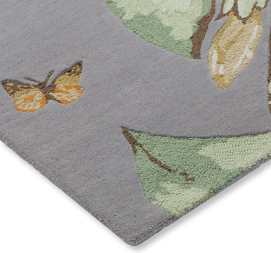 Wedgwood Hummingbird 37804 Ръчно изработено Килим Правоъгълена Вълна Сив