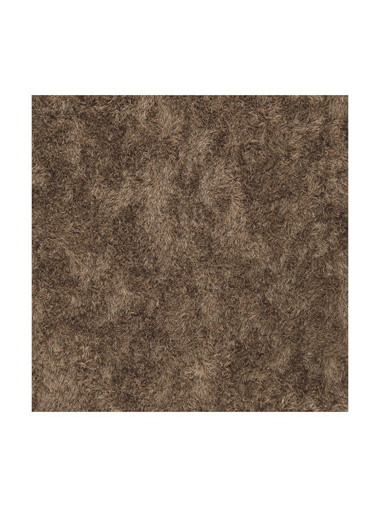 Koulis Carpets Flok Ръчно изработено Килим Правоъгълена Кафяв