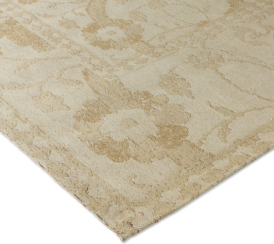 Laura Ashley Newborough Lucrat manual Covor Rectangular Bumbac Pale Gold