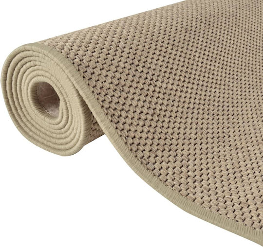 vidaXL Teppich Rechteckig Synthetisch,Polyester/Cotton/Leather Sand