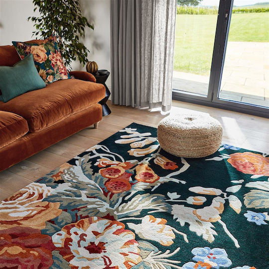 Brink & Campman Stapleton Park Handgefertigt Teppich Rechteckig Wolle 45318 Navy / Burnt Orange