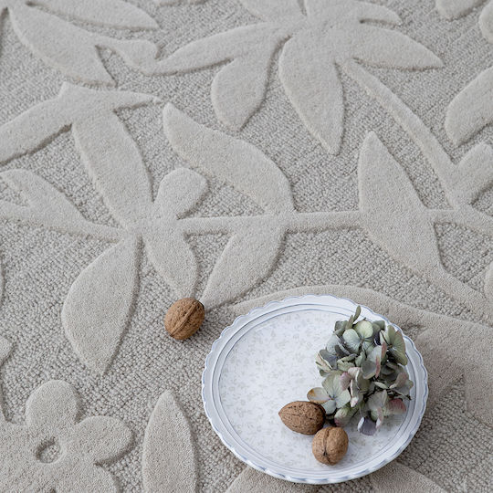 Laura Ashley Cleavers Χειροποίητο Χαλί Ορθογώνιο Μάλλινο Natural 140x200cm