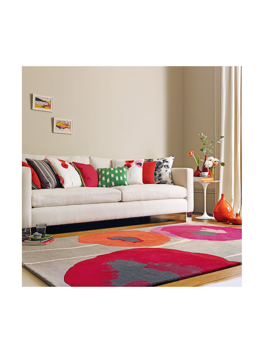 Sanderson Poppies Handgefertigt Synthetisch,Polyester/Cotton/Leather 45700 Red / Orange
