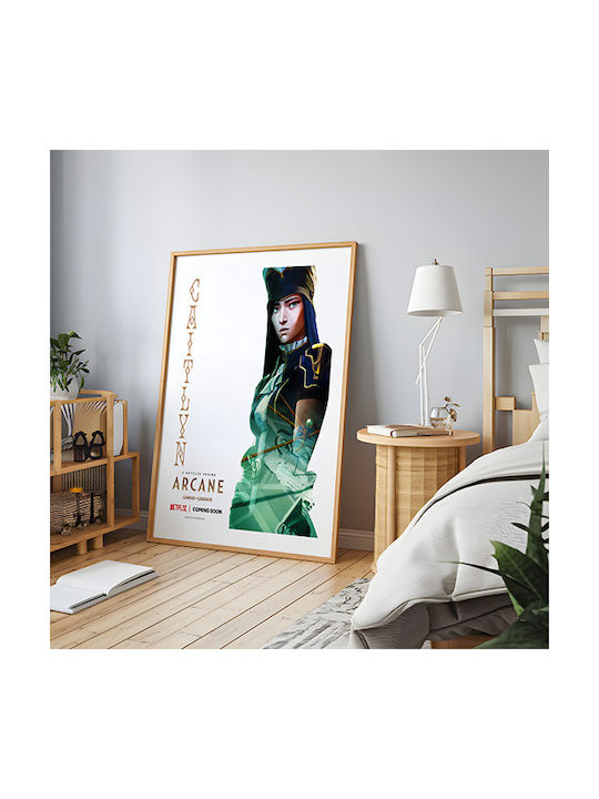 Gaming Poster Arcane League Legends Caitlyn Gm2400 21cm X 30cm White Frame Pvc