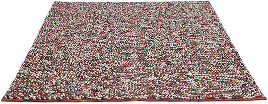 Brink & Campman Marble Lucrat manual Covor Rectangular Din lână Burgundy