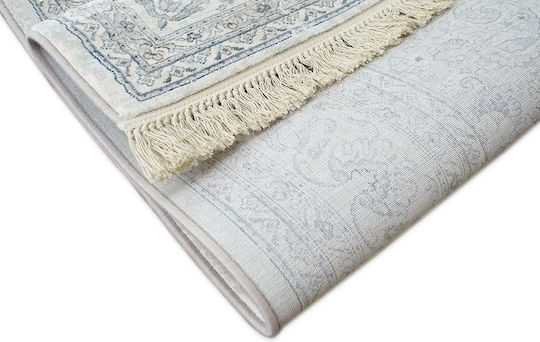 Bekas Carpets Covor Rectangular cu franjuri Gri
