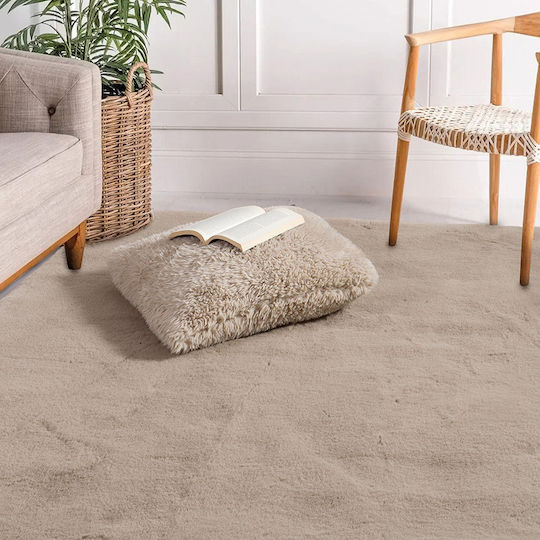Nef-Nef Homeware Estelle Килим Правоъгълена Shaggy Furry Мока