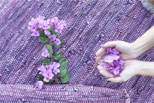InTheBox Plum Χαλί Διάδρομος Καλοκαιρινό Δερμάτινο Μωβ 70x150cm