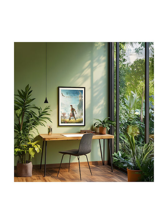 Gaming Poster Assassins Creed Odyssey Cover Gm2356 21cm X 30cm White Frame Pvc