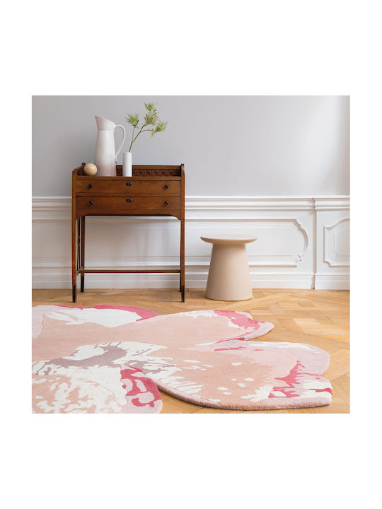 Ted Baker Magnolia Handgefertigt Teppich Rund Wolle Rosa