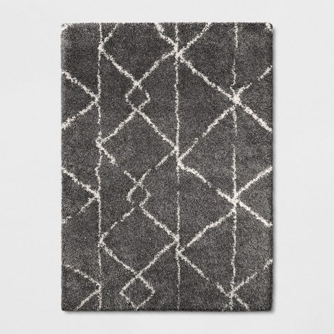Saray Home Moroccan Eyelash Χαλί Ορθογώνιο Shaggy Γκρι 160x210cm