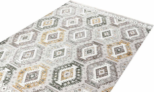 Balsan Havana Aztec Teppich Rechteckig Synthetisch,Polyester/Cotton/Leather Gray