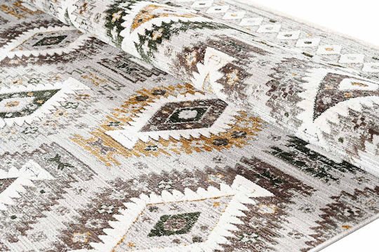 Balsan Havana Aztec Teppich Rechteckig Synthetisch,Polyester/Cotton/Leather Gray
