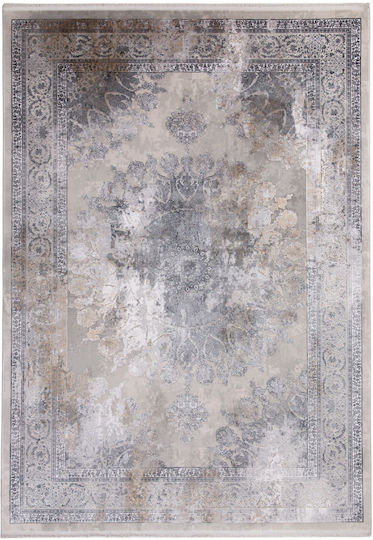 Royal Carpet Bamboo Silk 8098a Χαλί Ορθογώνιο Μεταξένιο L.Grey D.Beige 160x230cm