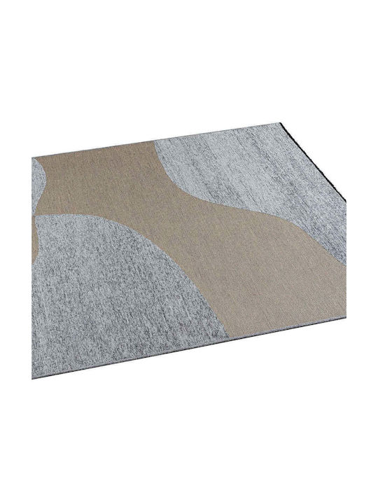 Madi Brook Teppich Rechteckig Synthetisch,Polyester/Cotton/Leather Beige Grey