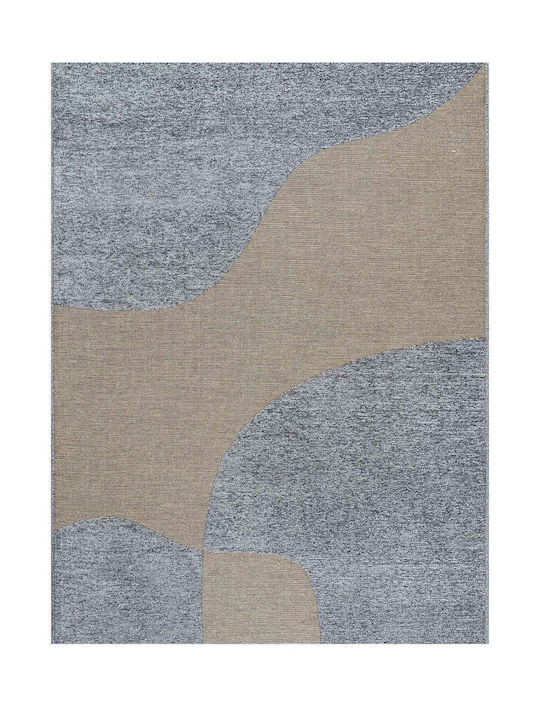 Madi Brook Teppich Rechteckig Synthetisch,Polyester/Cotton/Leather Beige Grey