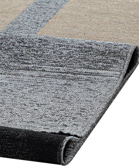 Madi Teppich Rechteckig Synthetisch,Polyester/Cotton/Leather Beige Grey
