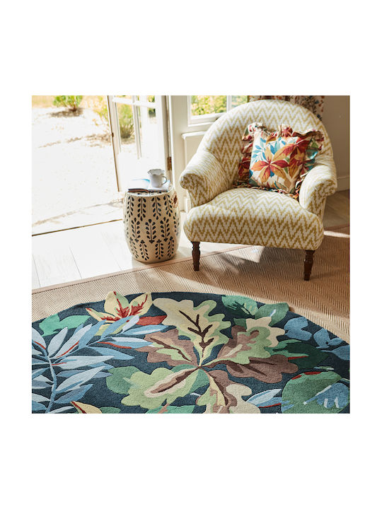 Sanderson Rug Round Forest Green
