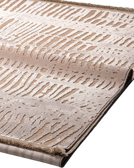 Madi Llluminated Teppich Rechteckig Synthetisch,Polyester/Cotton/Leather Beige