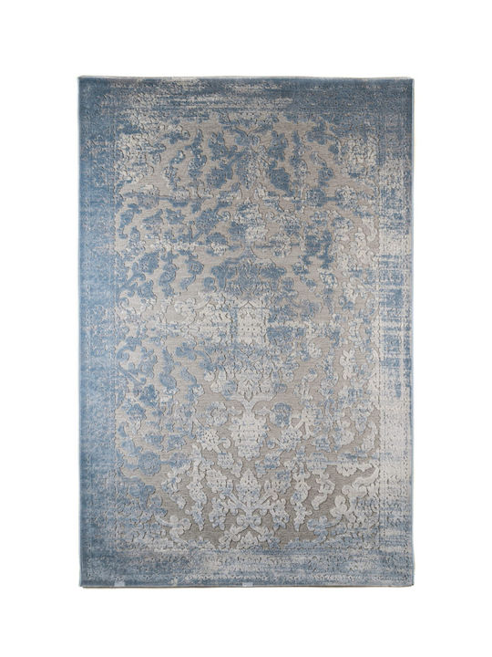 Klonaras Muse Teppich Rechteckig Synthetisch,Polyester/Cotton/Leather Blue