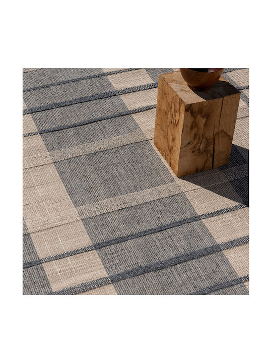 Brink & Campman Zona Check Lucrat manual Covor De exterior Rectangular Denim