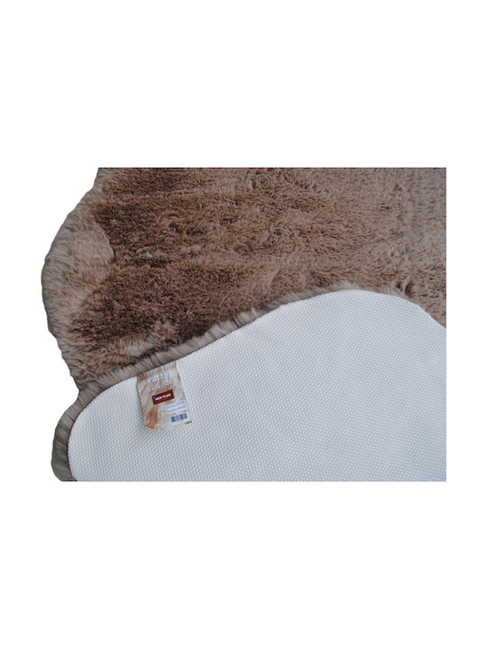 Newplan Puffy Fc5 Anti-slip Rug Rectangular Furry Taupe