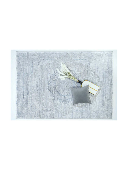 Ezzo Firenze D076ay9 Teppich Rechteckig Synthetisch,Polyester/Cotton/Leather Grey