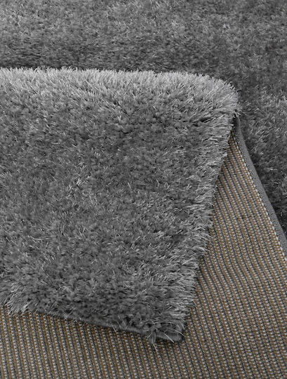 Madi Fuzzio Χαλί Στρογγυλό Shaggy Grey Φ165cm