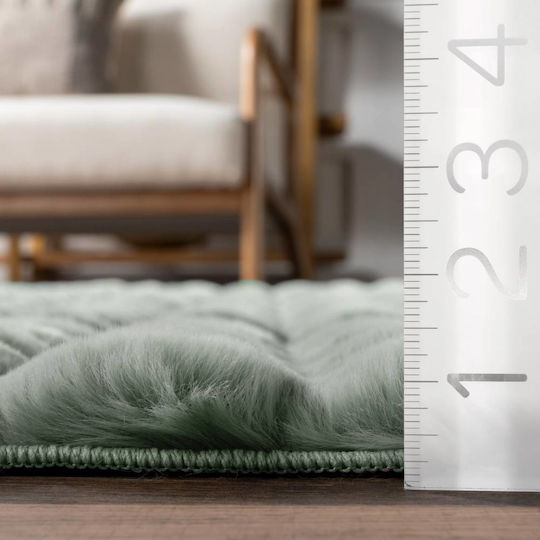 Saray Home Design Anti-slip Rug Rectangular Furry Mint