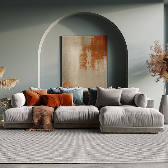 Beauty Home Χαλί Αντιολισθητικό 200x280cm Γκρι, Λευκό