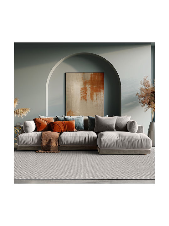 Beauty Home Rutschfest Wohnzimmer Teppich 160x230cm Grau Weiß