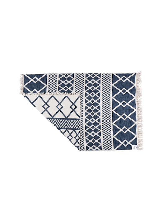 Balsan Aria Χαλί Ορθογώνιο Βαμβακερό με Κρόσια Blue 160x230cm
