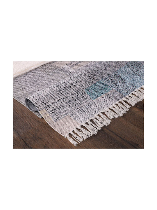 Newplan Kilim 5560 Χειροποίητο Χαλί Διάδρομος με Κρόσια Γκρι 80x200cm
