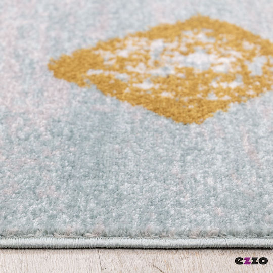Ezzo Marrakesh B803AX6 Covor Rectangular cu franjuri albastru deschis