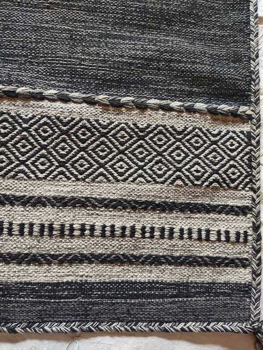 Koulis Carpets Mykonos Χαλί Διάδρομος Καλοκαιρινό Βαμβακερό Γκρι 67x200cm