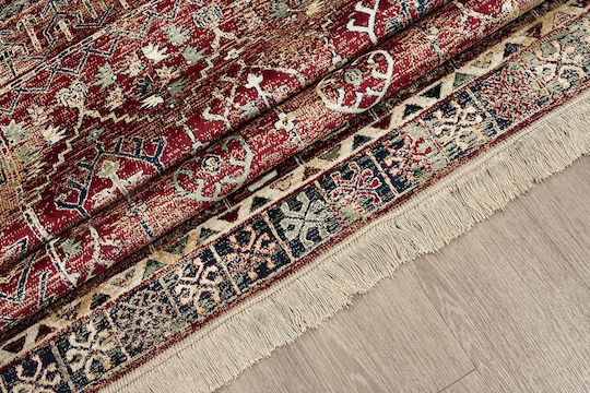 Newplan Sonia 9937/301220 Teppich Rechteckig Synthetisch,Polyester/Cotton/Leather mit Fransen Multicolour