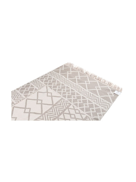 Balsan Aria Teppich Rechteckig Baumwolle mit Fransen Beige