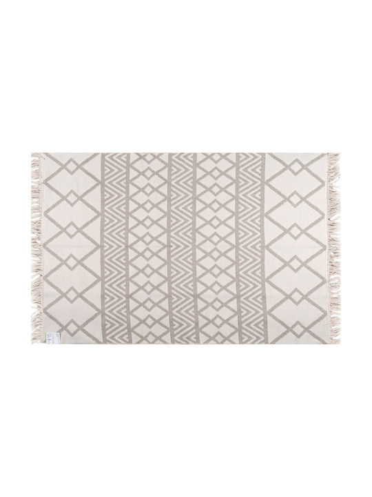 Balsan Aria Teppich Rechteckig Baumwolle mit Fransen Beige