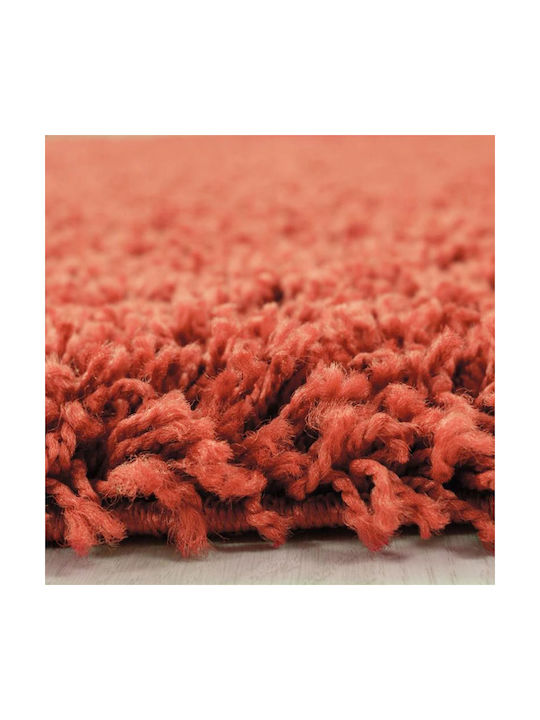 Kipper Cilaos Rug Rectangular Cotton with Fringes Terracotta