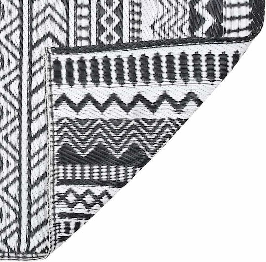 vidaXL Covor De exterior Rectangular Negru